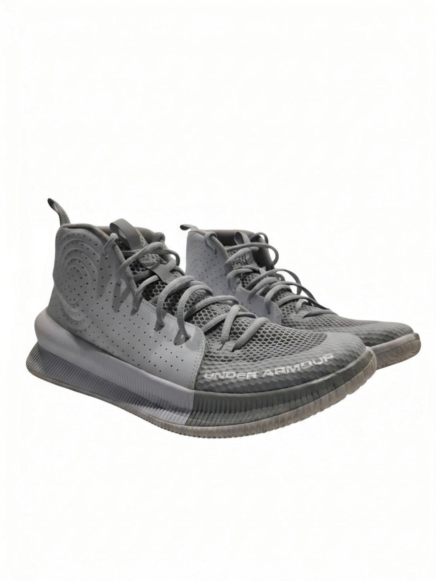 Under Armour Jet 2019 Men's Basketball Shoes in Mod Gray/White 3022051-101 4
