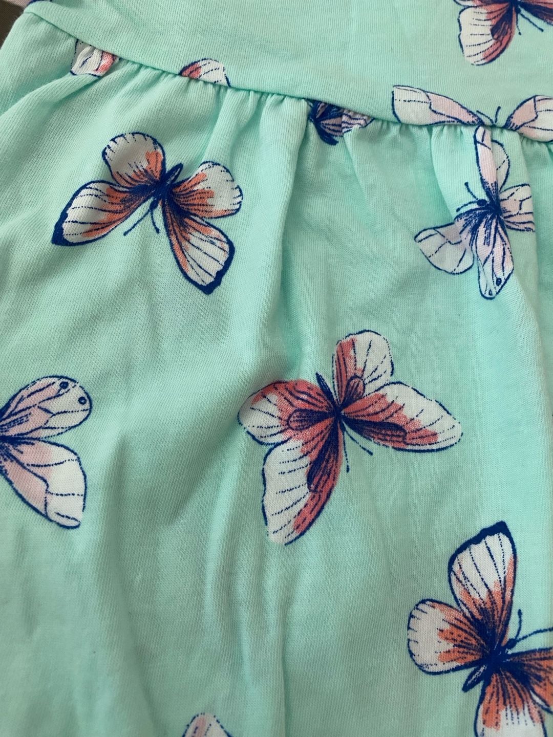 Carter's Baby Girl 2-Piece Set: Pink Striped Dress and Butterfly Romper, 6M 3