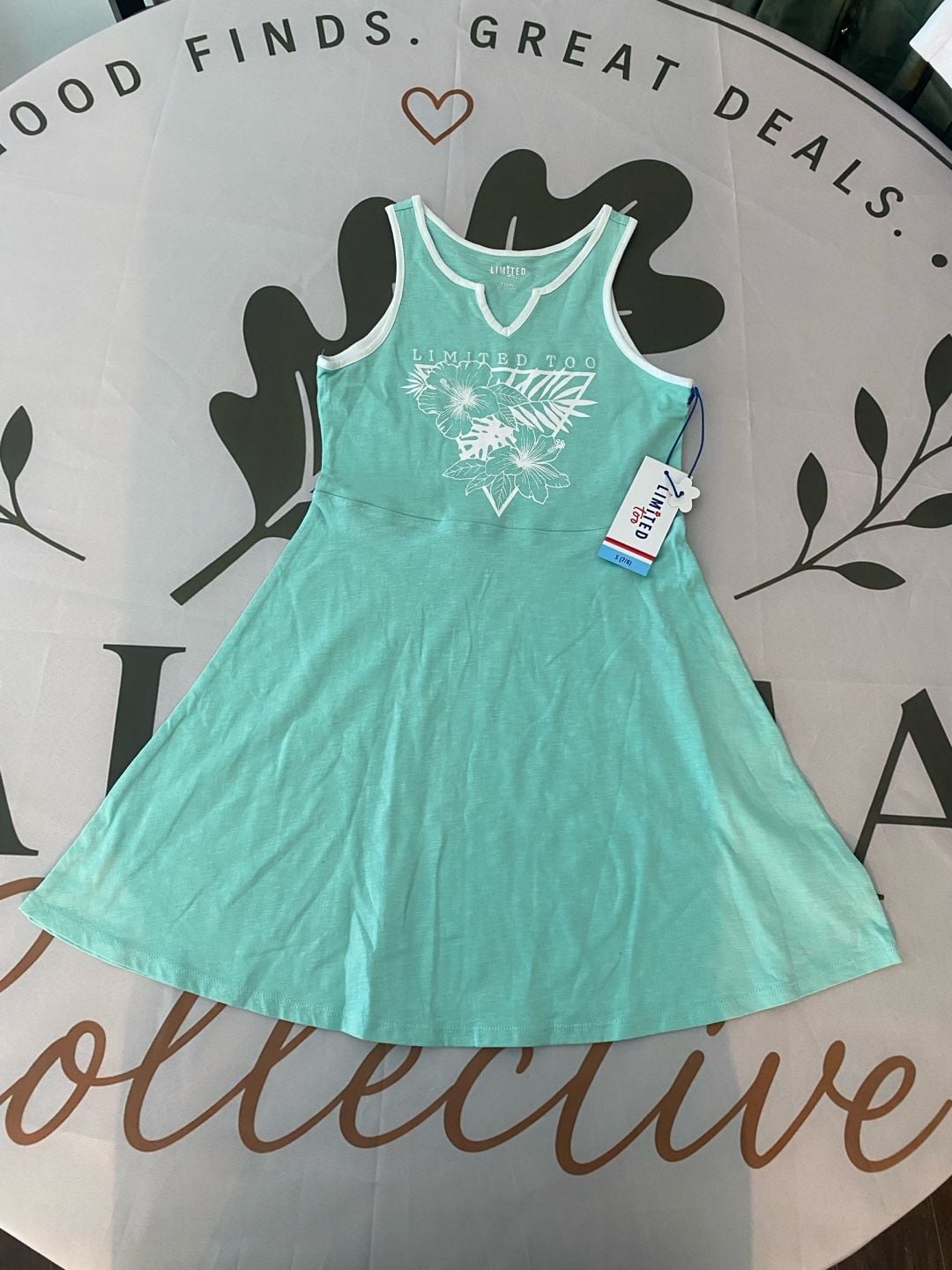 Limited Too Girls Tropical Active Tank Dress Size S (7/8) 2
