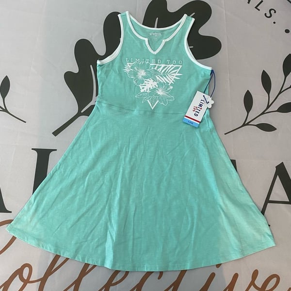 Limited Too Girls Tropical Active Tank Dress Size S (7/8)