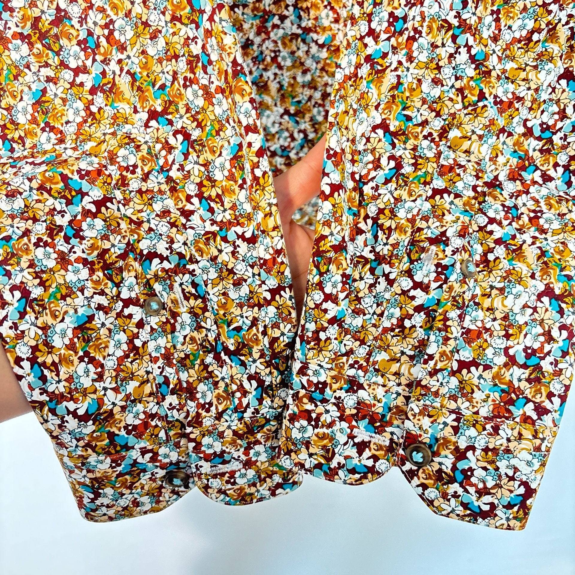 Paisley & Gray Slim Fit Multi-Color Floral Print Long Sleeve Button-Down Shirt 8