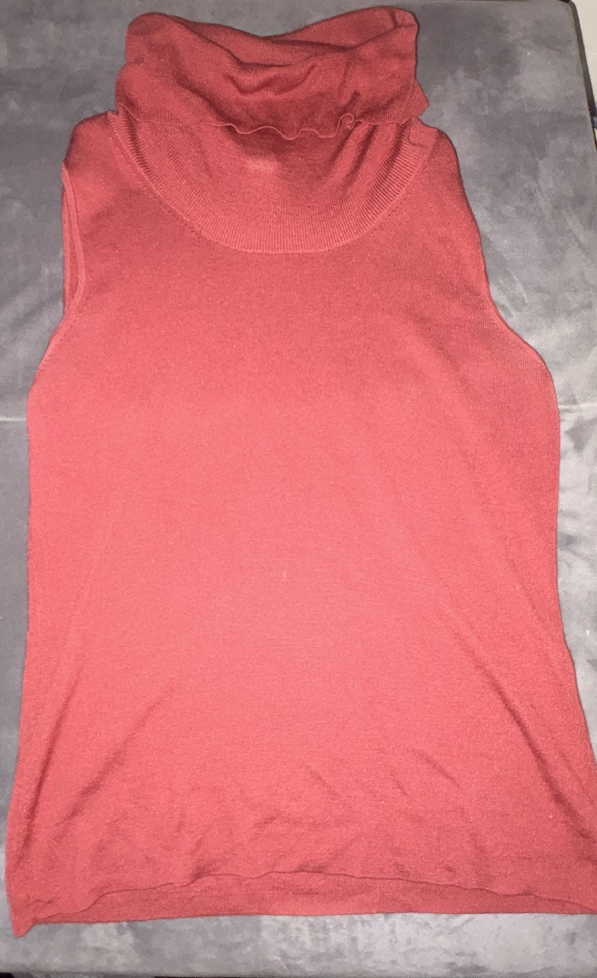 Banana Republic Silk-Blend Sleeveless Cowl Neck Top in Red 1