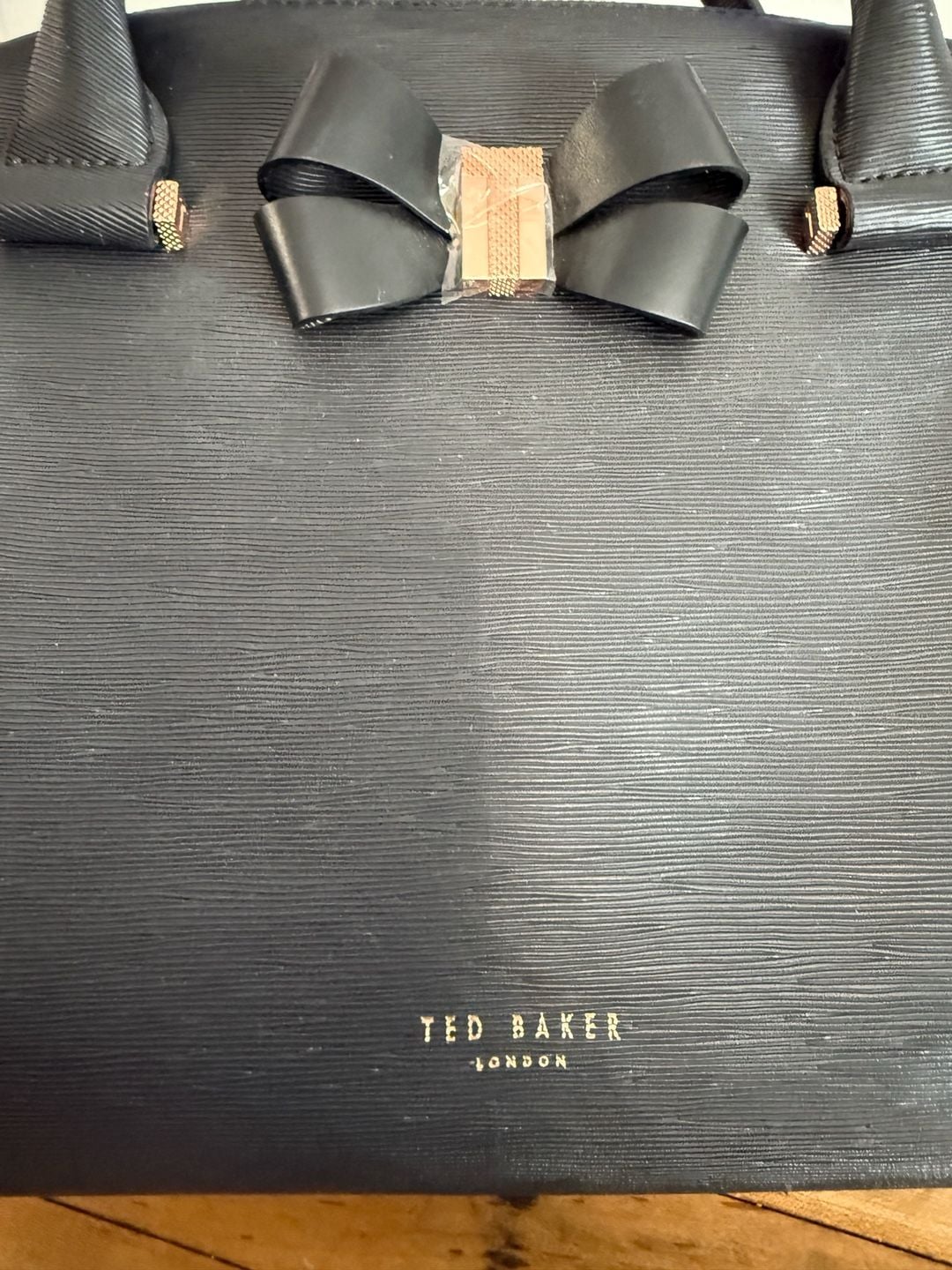 Ted Baker Bow Detail Bowler Bag in Black with Rose Gold Hardware 2