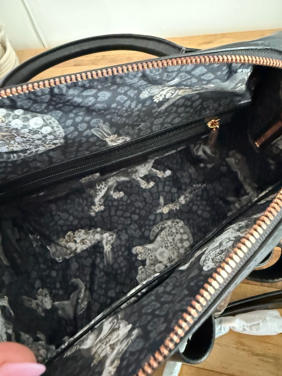 Ted Baker Bow Detail Bowler Bag in Black with Rose Gold Hardware 4