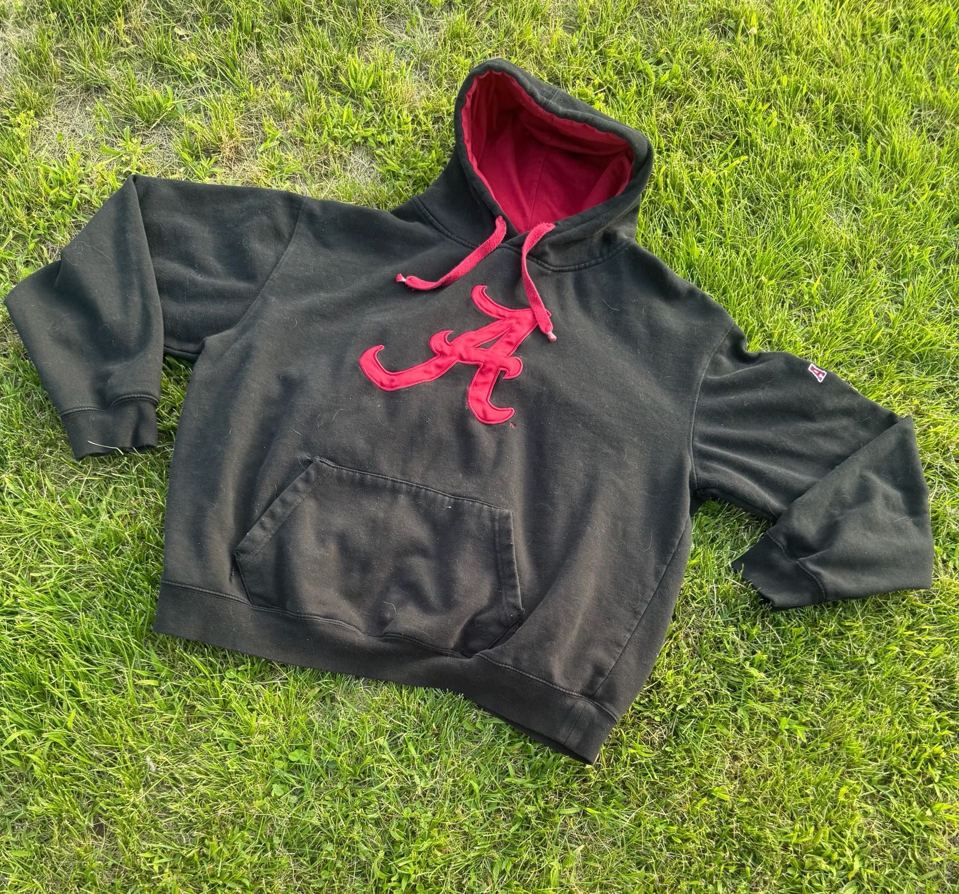 Alabama Crimson Tide Script A Logo Black Hoodie Sweatshirt 2