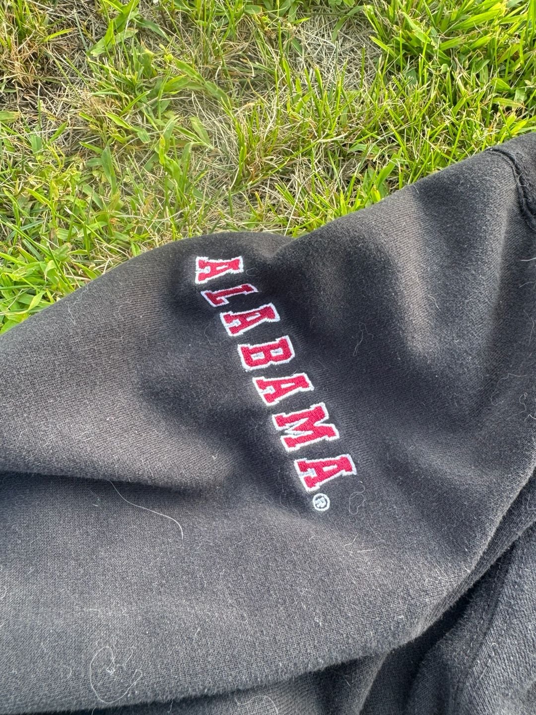 Alabama Crimson Tide Script A Logo Black Hoodie Sweatshirt 5