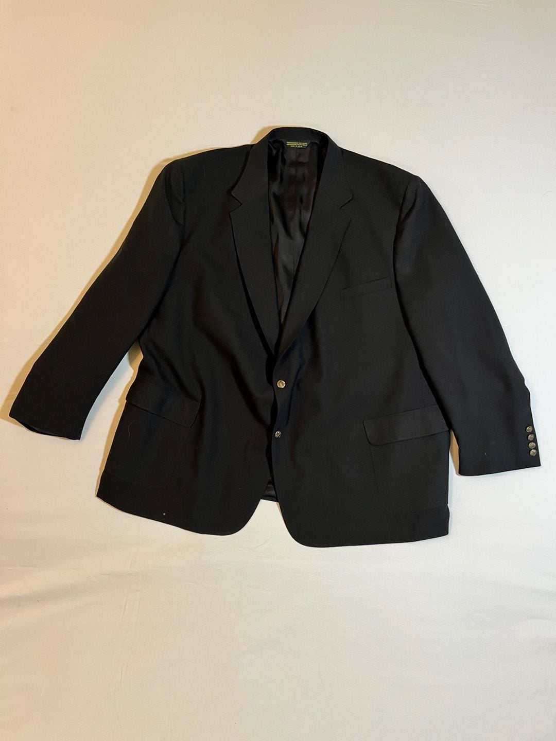 Heritage Collection Men's Black Two-Button Blazer with Gold Crest Buttons 2