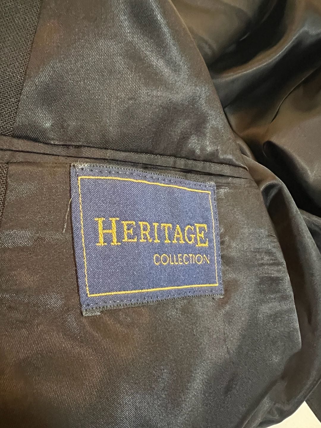 Heritage Collection Men's Black Two-Button Blazer with Gold Crest Buttons 5