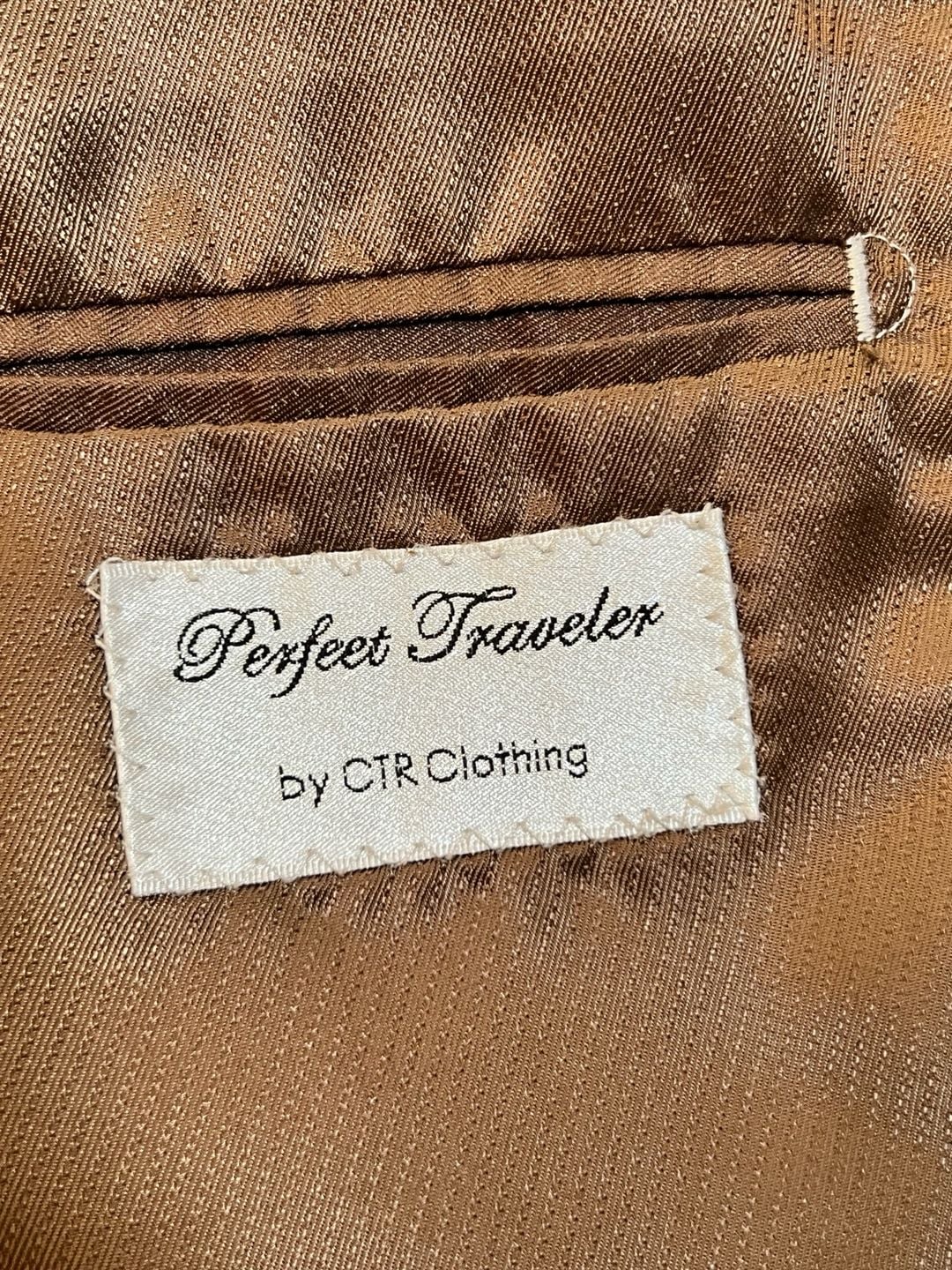 CTR Clothing Perfect Traveler Black Pinstripe Wool Blend Suit Jacket Blazer 44R 5