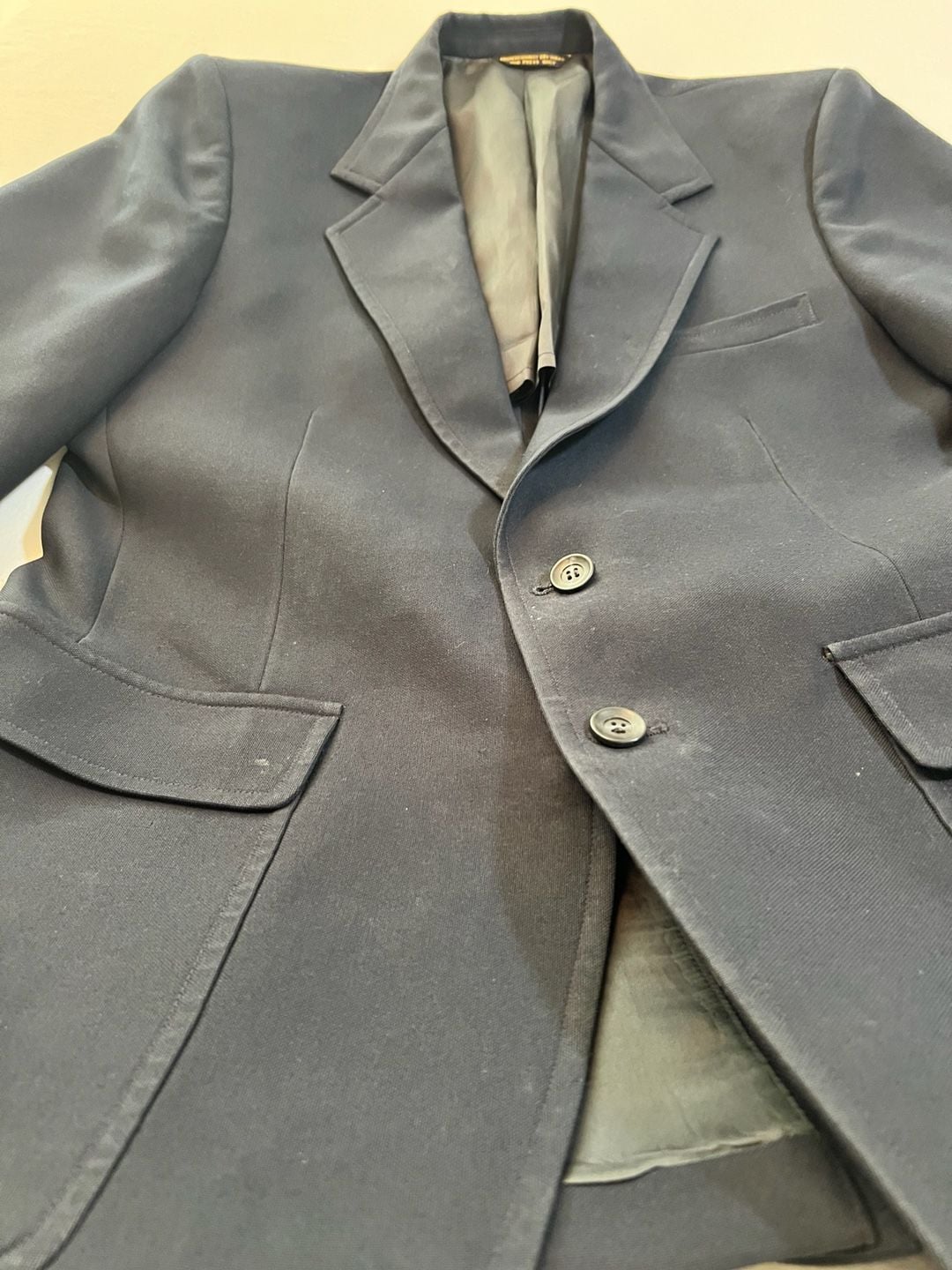 Vintage Palm Beach Navy Blue Blazer Sport Coat Tailored for C.R. Moriant 8