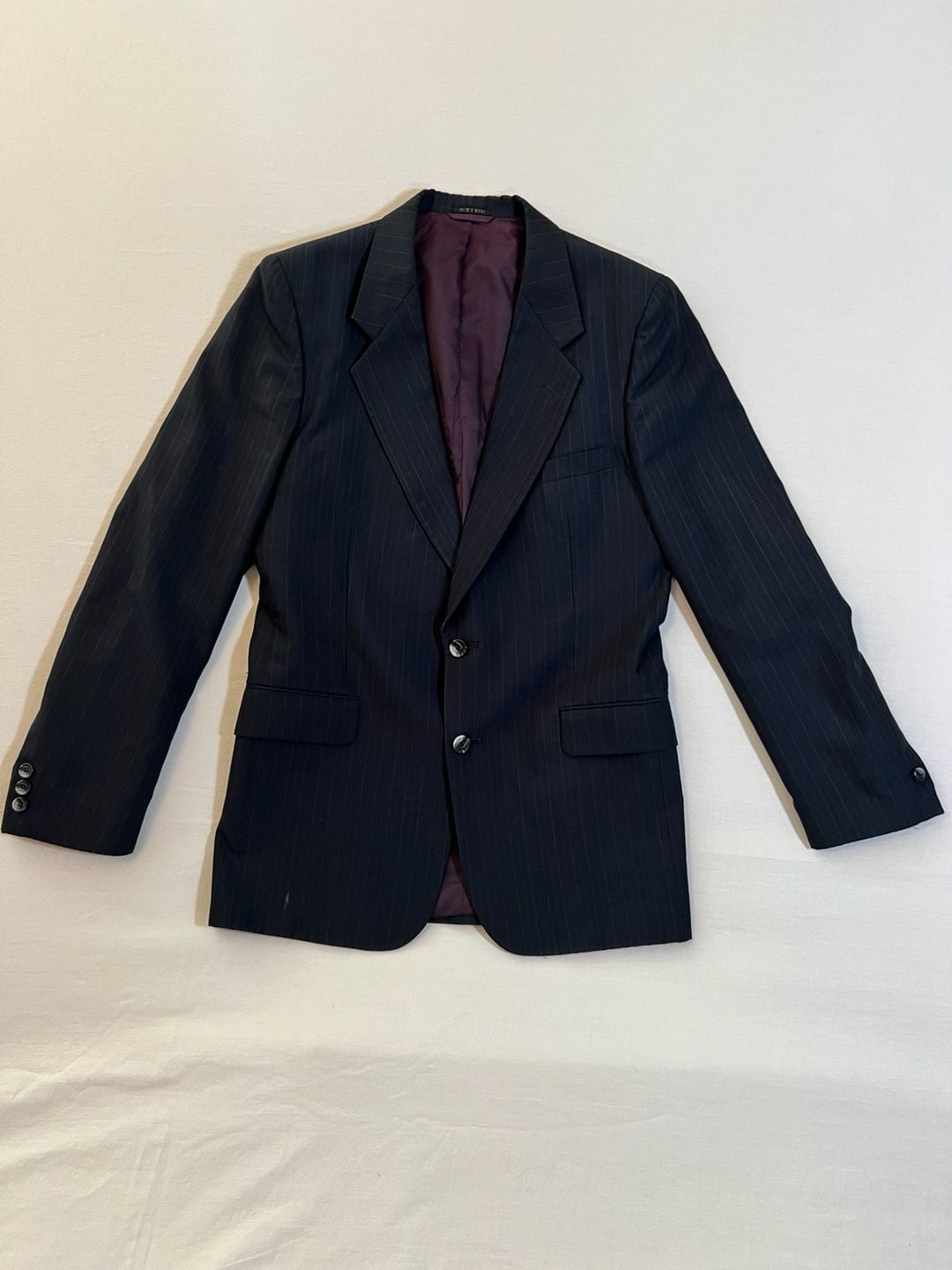 Julien La Croix Louart Clothes Vintage Men's Navy Pinstripe Blazer 2