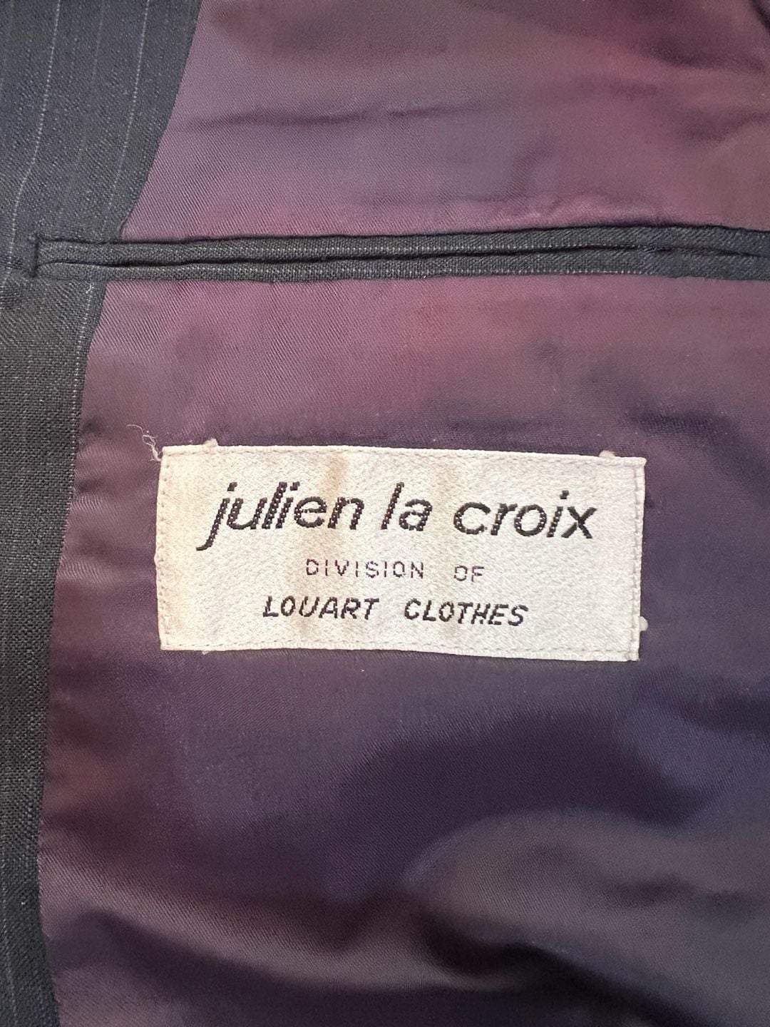 Julien La Croix Louart Clothes Vintage Men's Navy Pinstripe Blazer 5