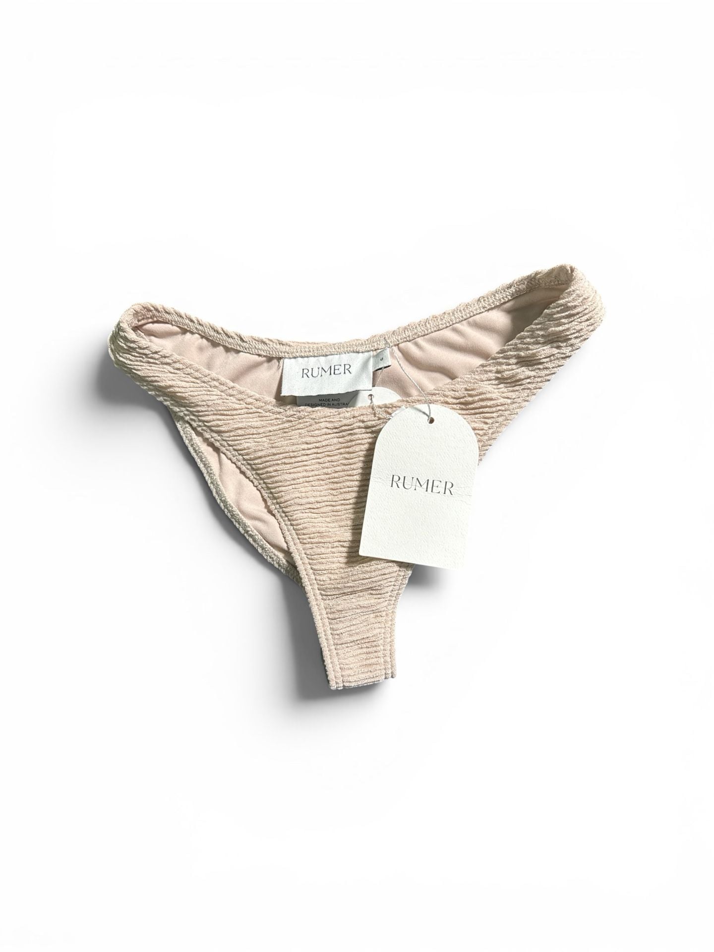 RUMER Ribbed Thong Bikini Bottom and two tops Set 4