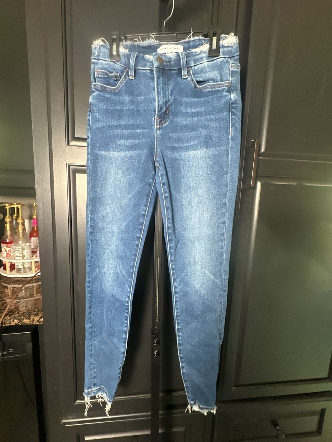 Flying Monkey Distressed Ankle Crop Skinny Jeans Style F4315#666 2
