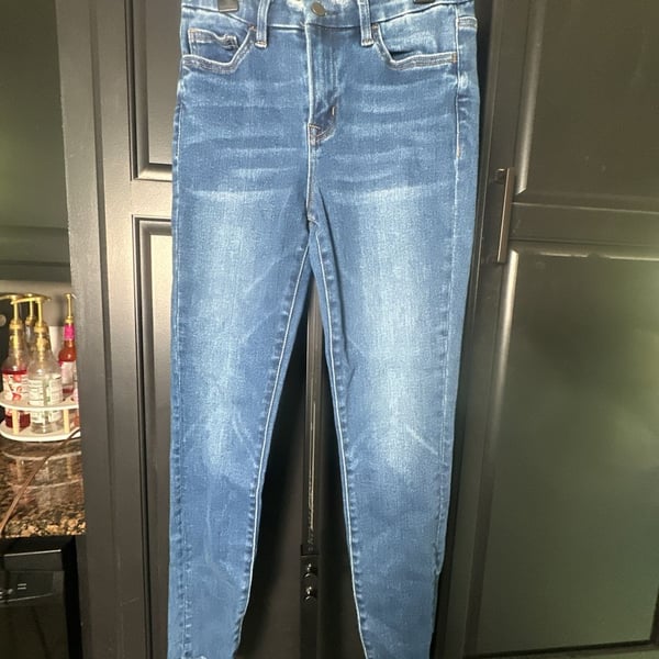 Flying Monkey Distressed Ankle Crop Skinny Jeans Style F4315#666