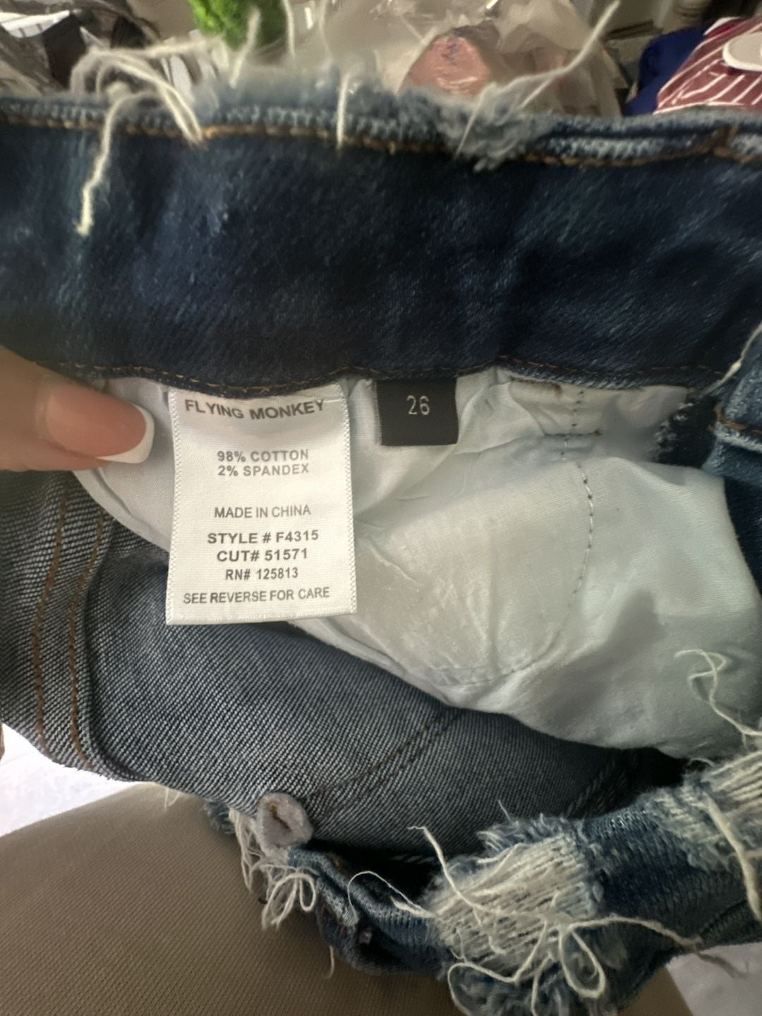 Flying Monkey Distressed Ankle Crop Skinny Jeans Style F4315#666 5