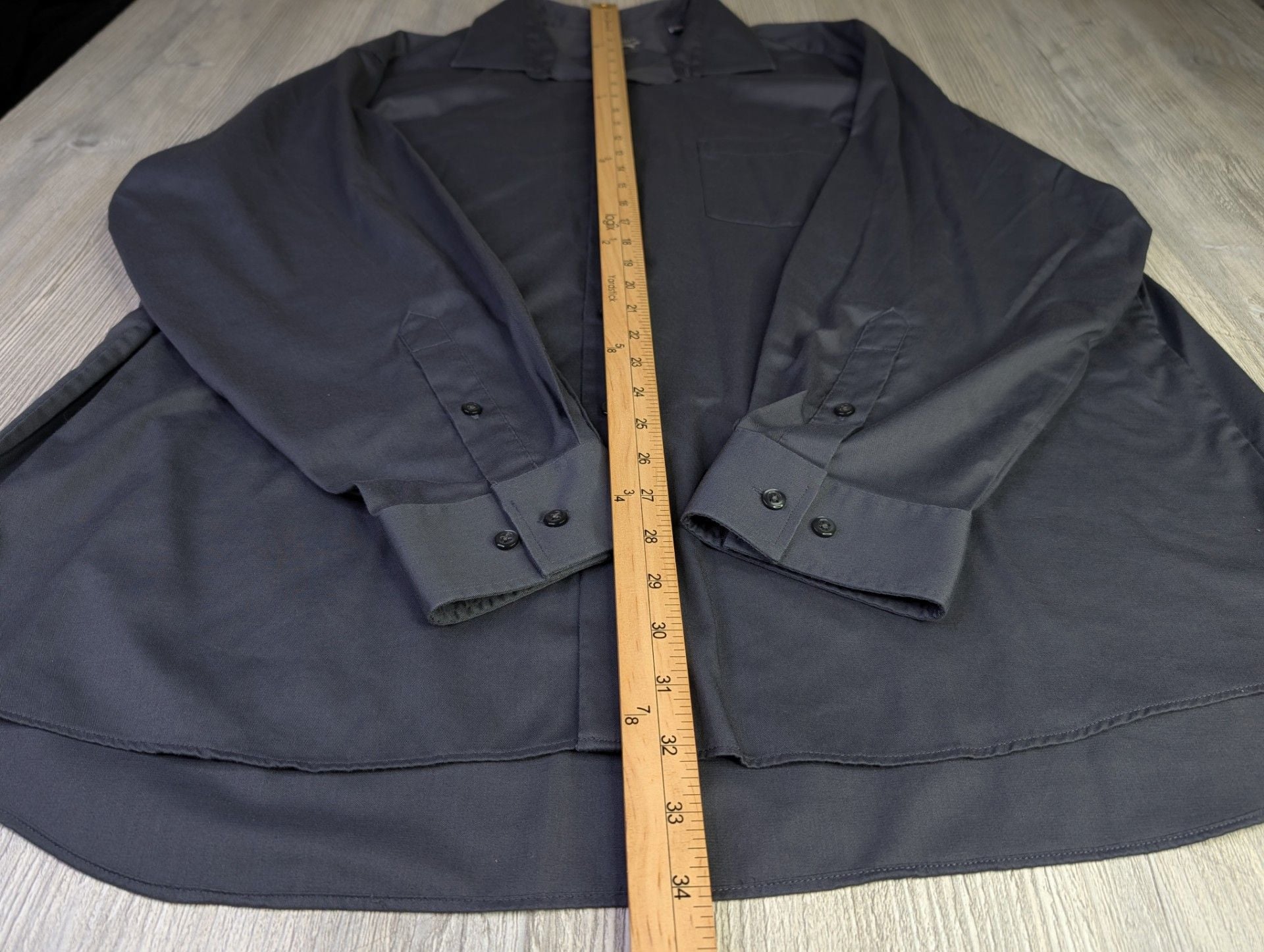 Van Heusen Flex Regular Fit Stretch Long Sleeve Dress Shirt, Size 18.5 34/35 5