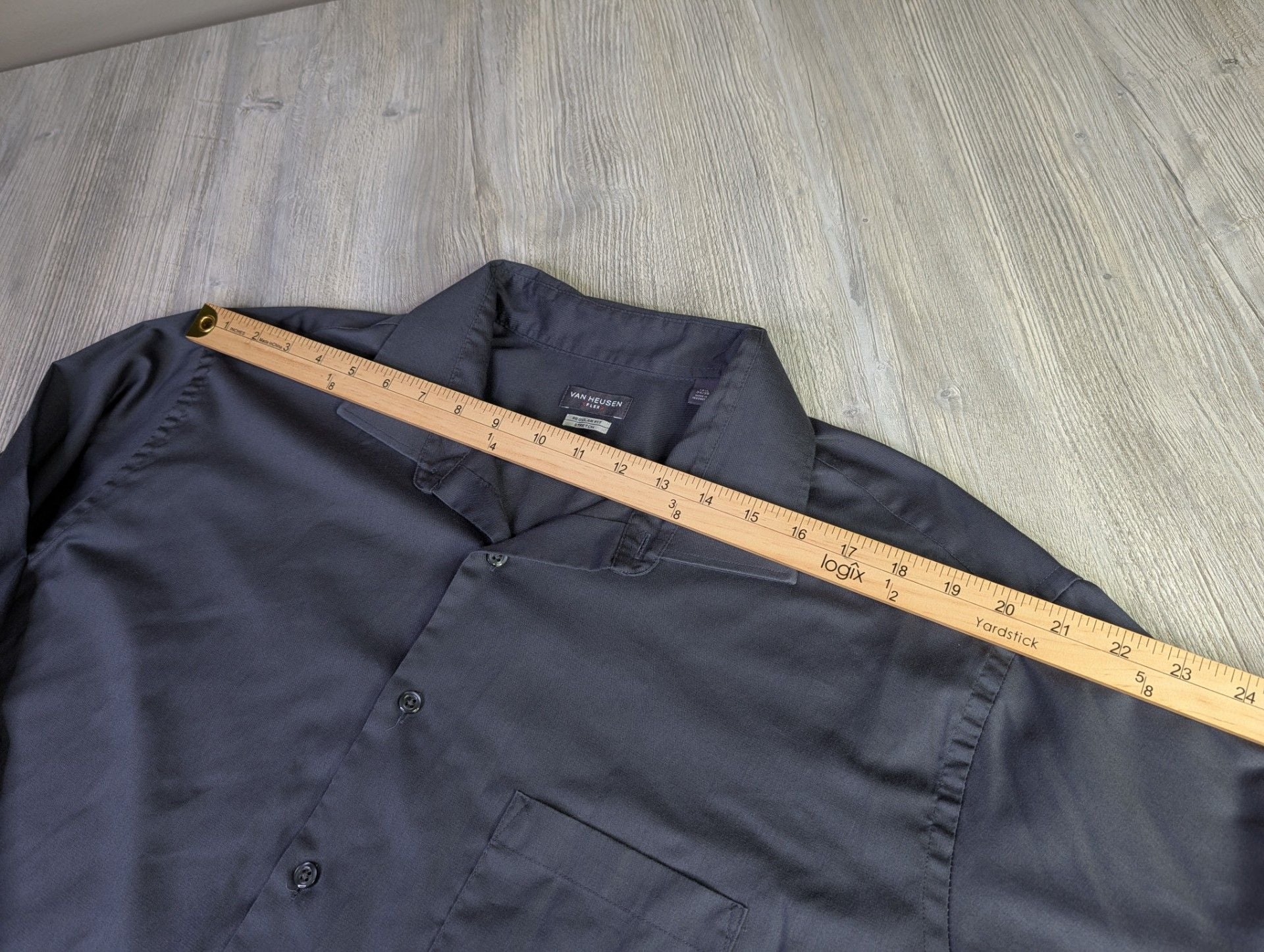 Van Heusen Flex Regular Fit Stretch Long Sleeve Dress Shirt, Size 18.5 34/35 8