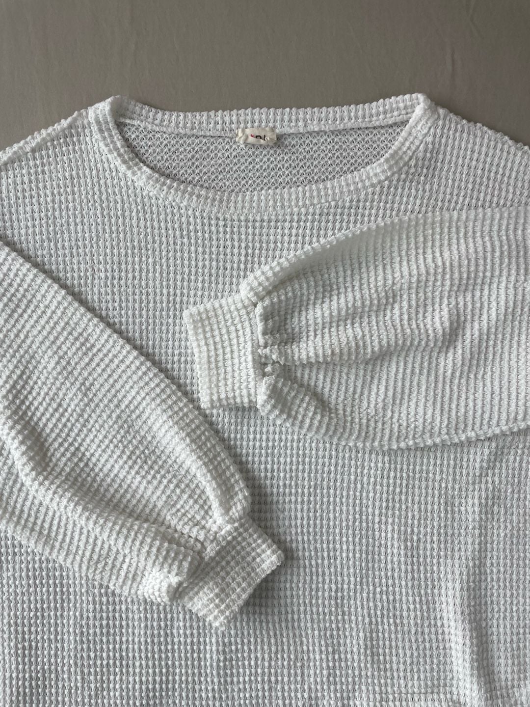BiBi Women's Long Sleeve Waffle Knit Thermal Pullover Sweater 5