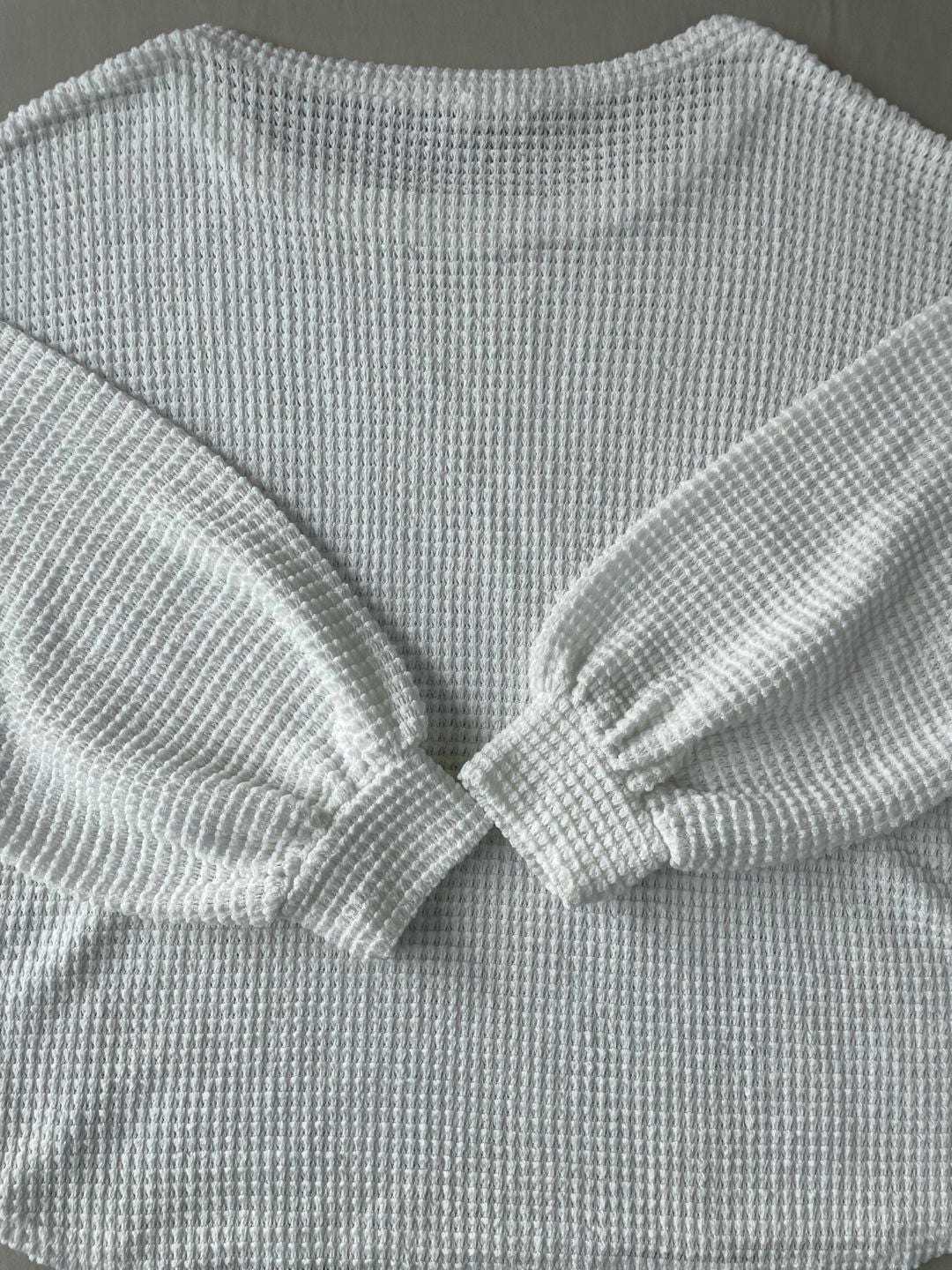 BiBi Women's Long Sleeve Waffle Knit Thermal Pullover Sweater 7