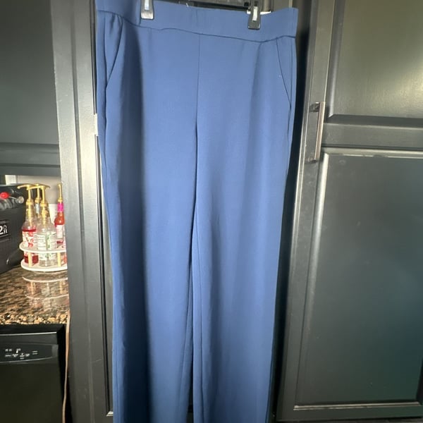 WHBM White House Black Market Pull On Wide Leg Pants in Twilight Navy#688