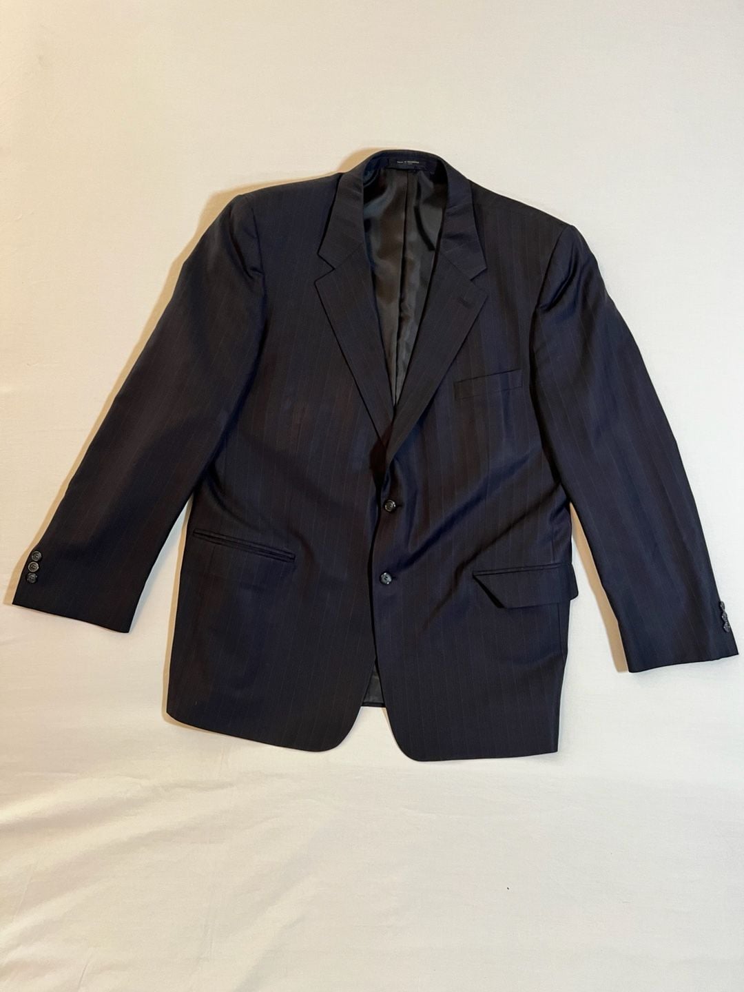 Mappelli de Milano Mens 100% Wool Pinstripe Blazer Jacket Size 48L 2