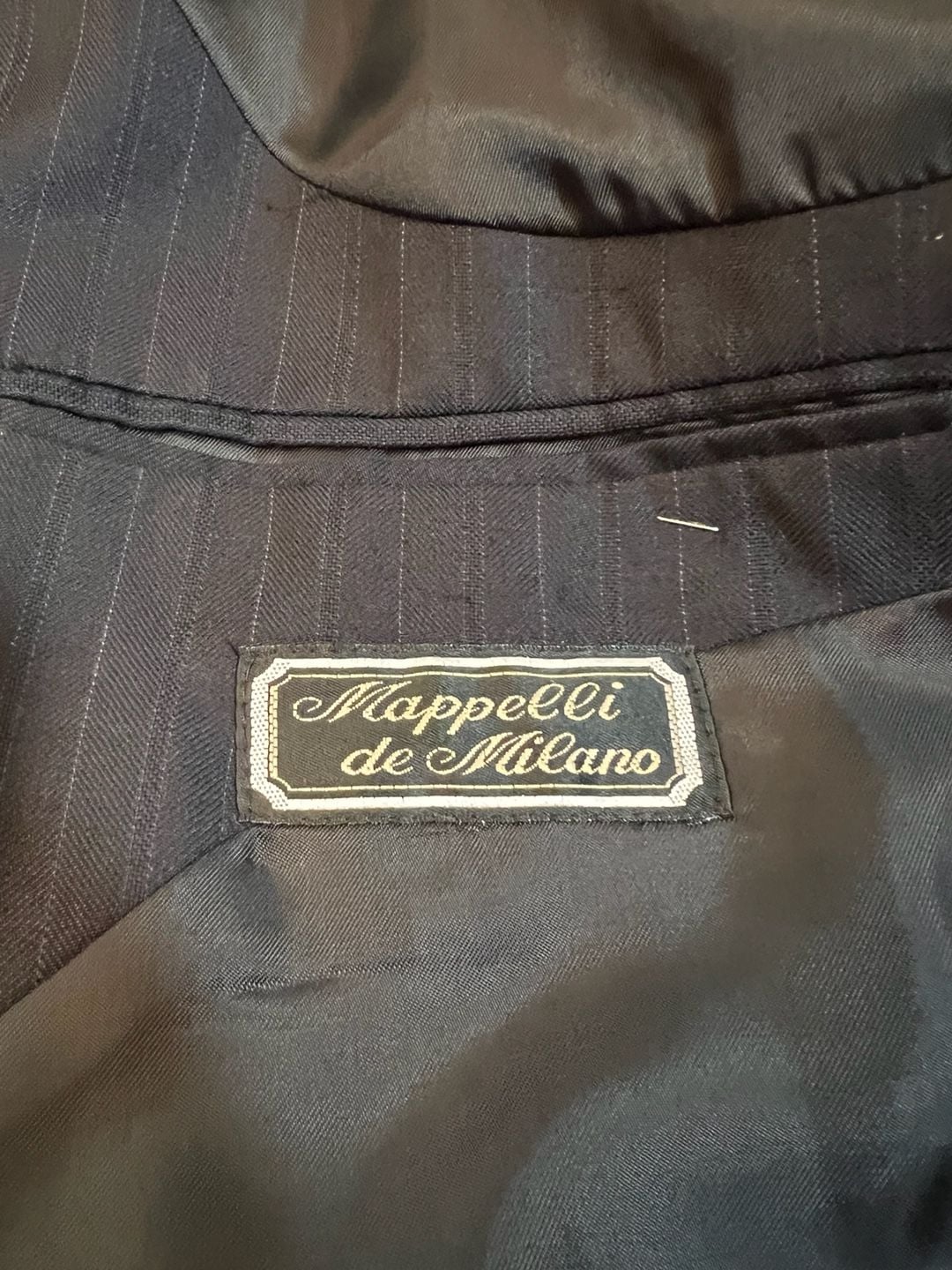 Mappelli de Milano Mens 100% Wool Pinstripe Blazer Jacket Size 48L 5