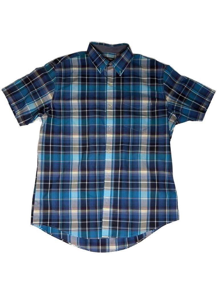 Van Heusen Classic Fit Men's Short Sleeve Plaid Button-Up Shirt 2