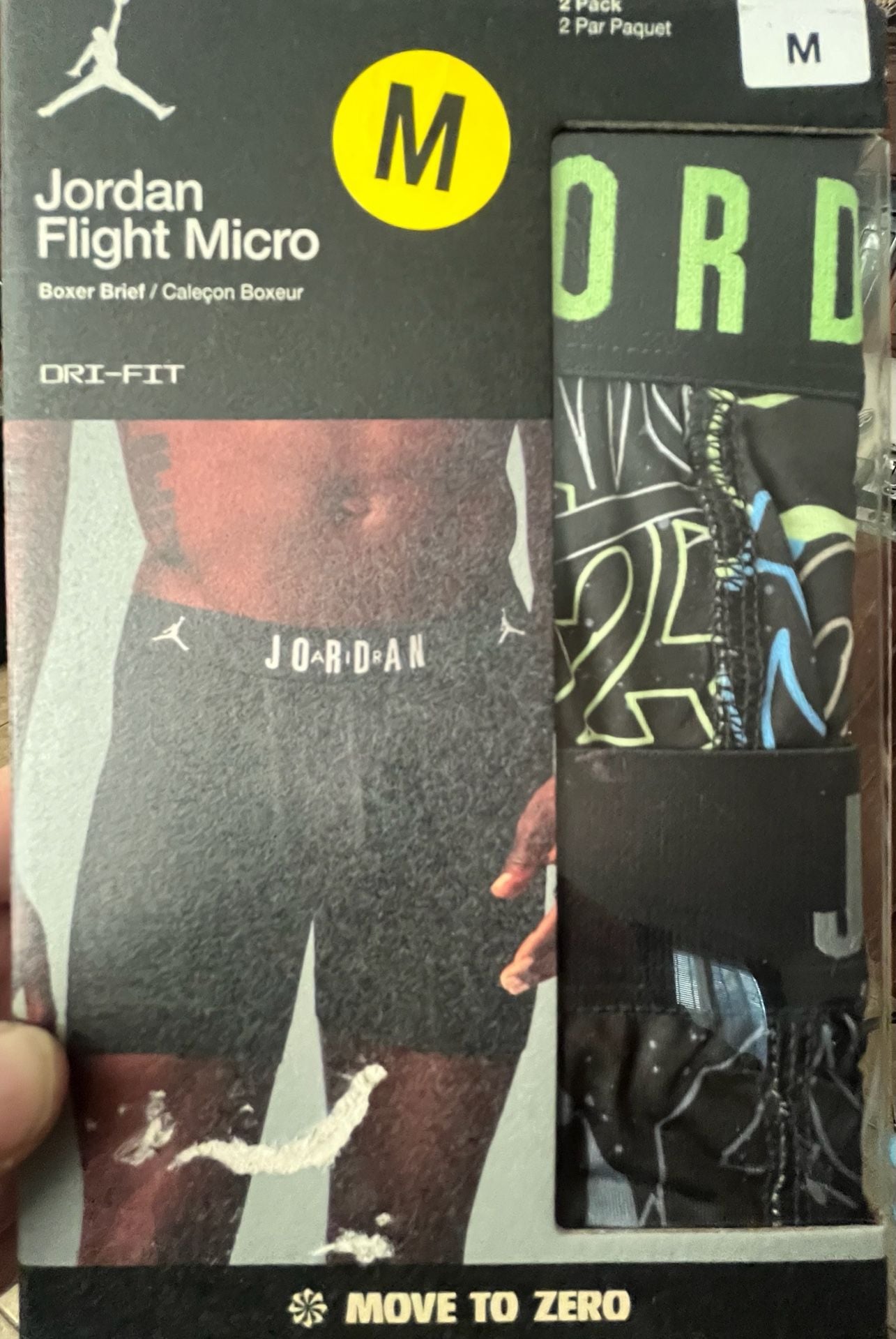 Jordan Flight Micro Dri-FIT Men's Boxer Briefs, 2-Pack, Size M 2