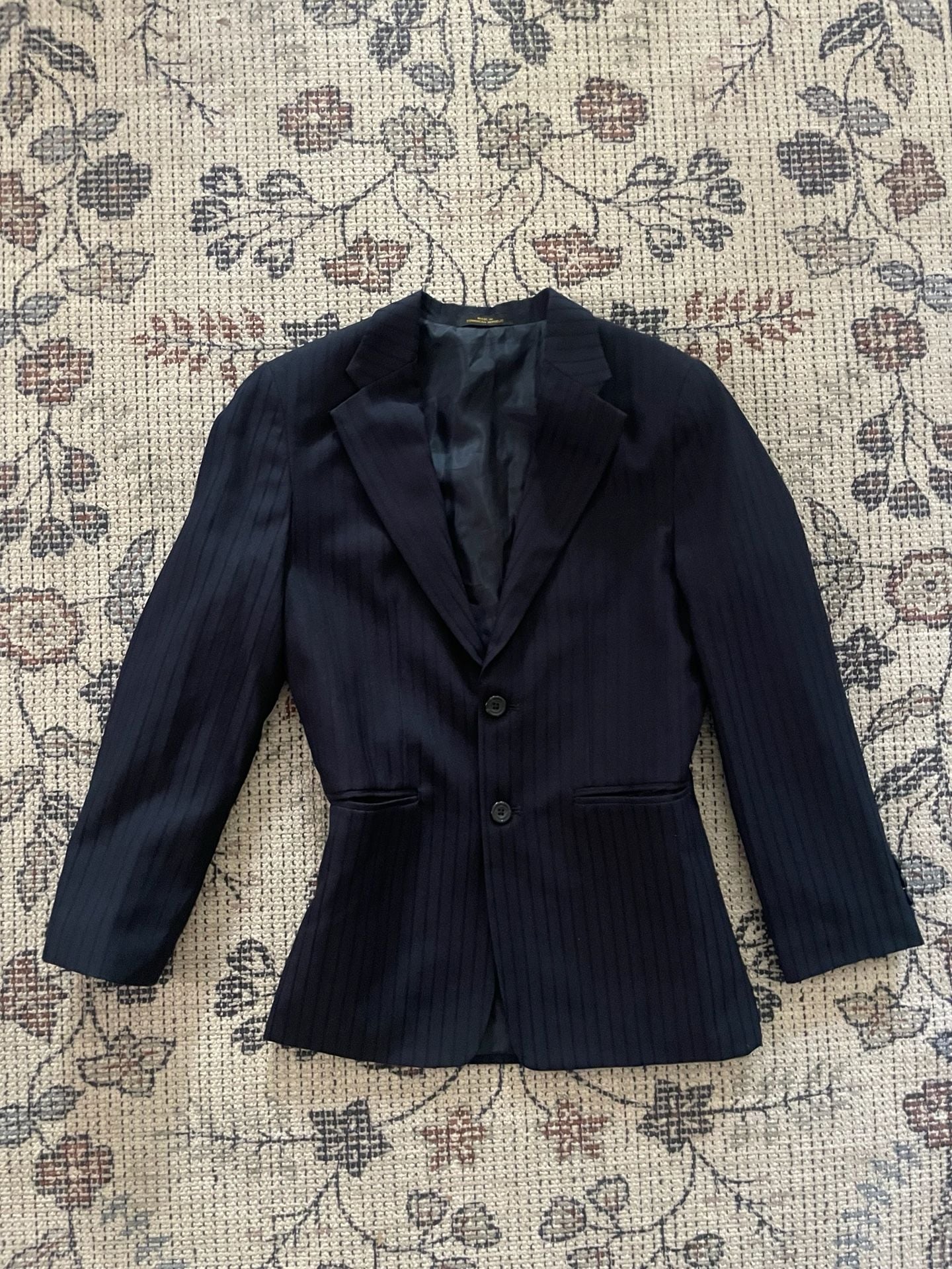Arrow USA 1851 Black Pinstripe Two-Button Blazer 3