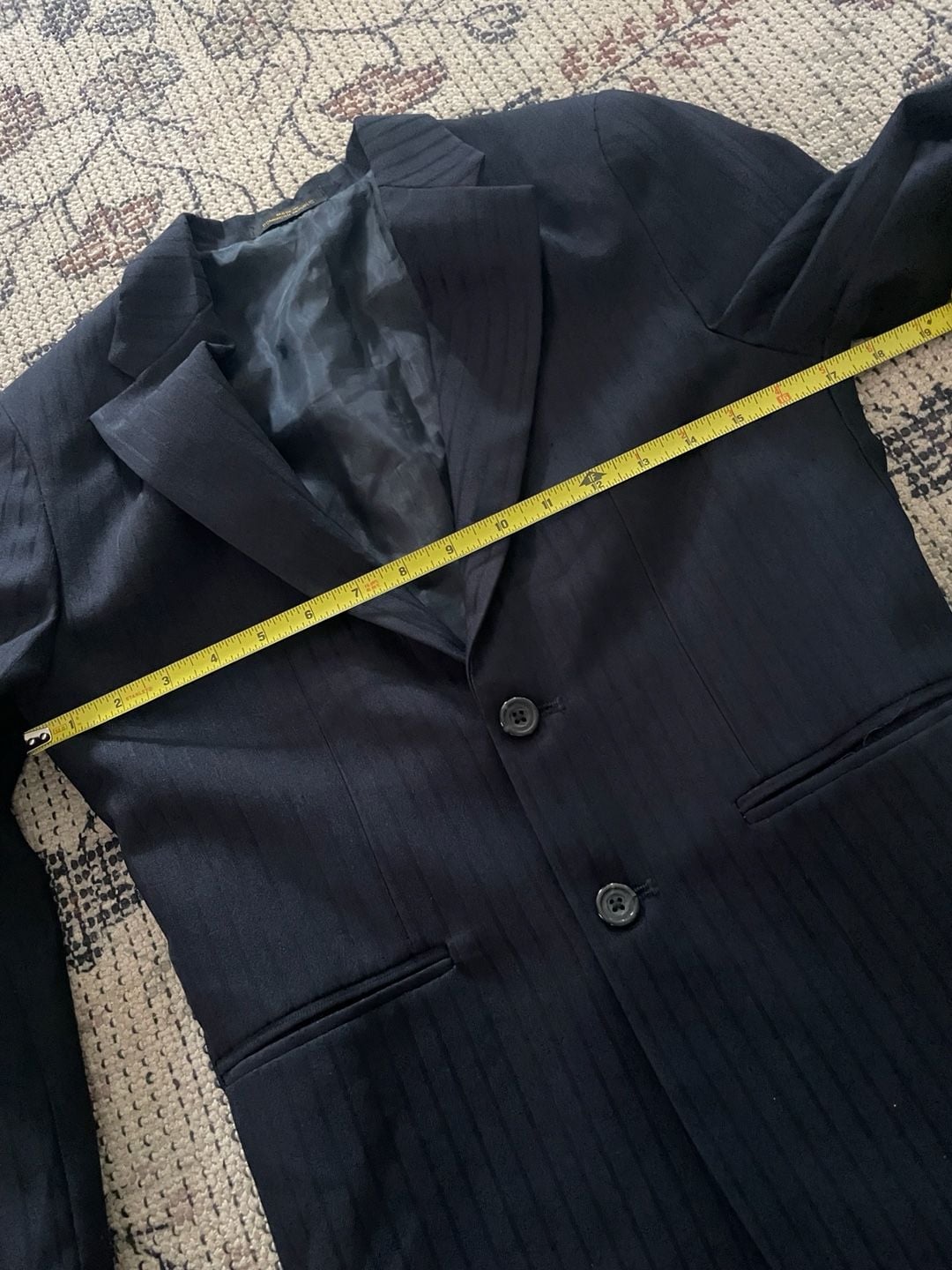 Arrow USA 1851 Black Pinstripe Two-Button Blazer 5