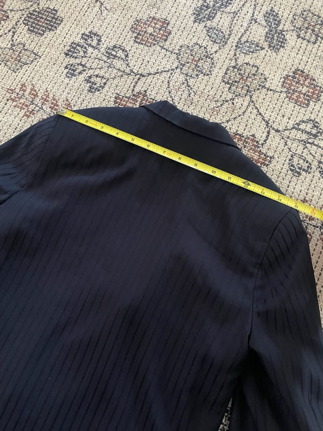 Arrow USA 1851 Black Pinstripe Two-Button Blazer 10