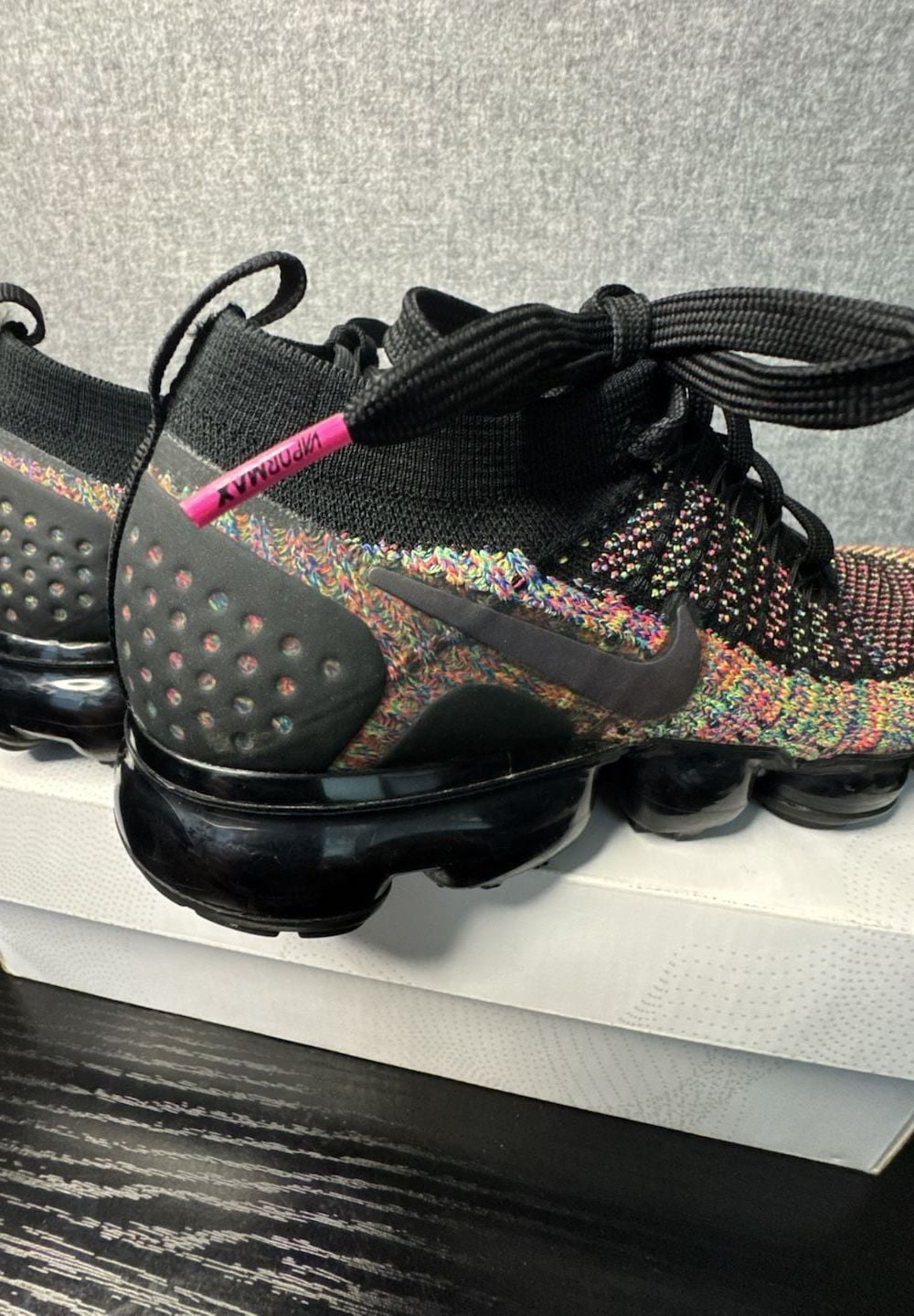 Nike Air VaporMax Flyknit 2 'Black Multi-Color' Running Shoes 8