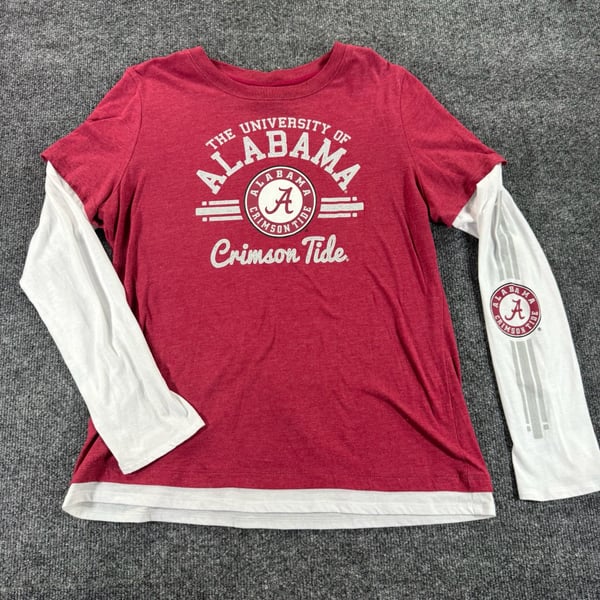 University of Alabama Crimson Tide Faux Layered Long Sleeve Woman XL