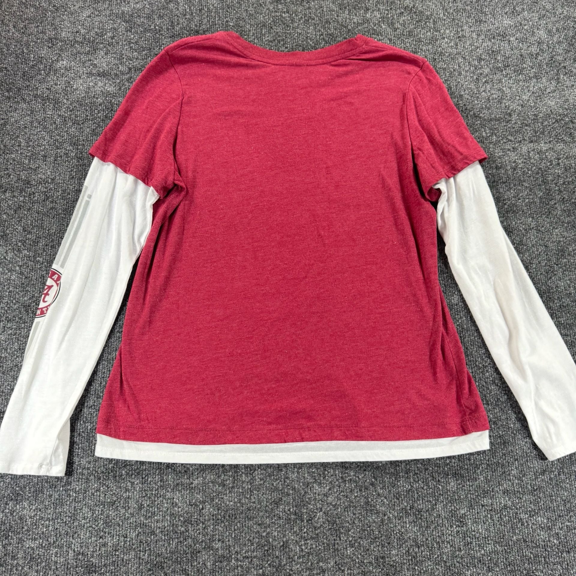 University of Alabama Crimson Tide Faux Layered Long Sleeve Woman XL 12