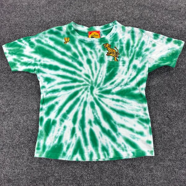 Disney The Lion King Green Tie Dye Embroidered Simba Pocket T-Shirt