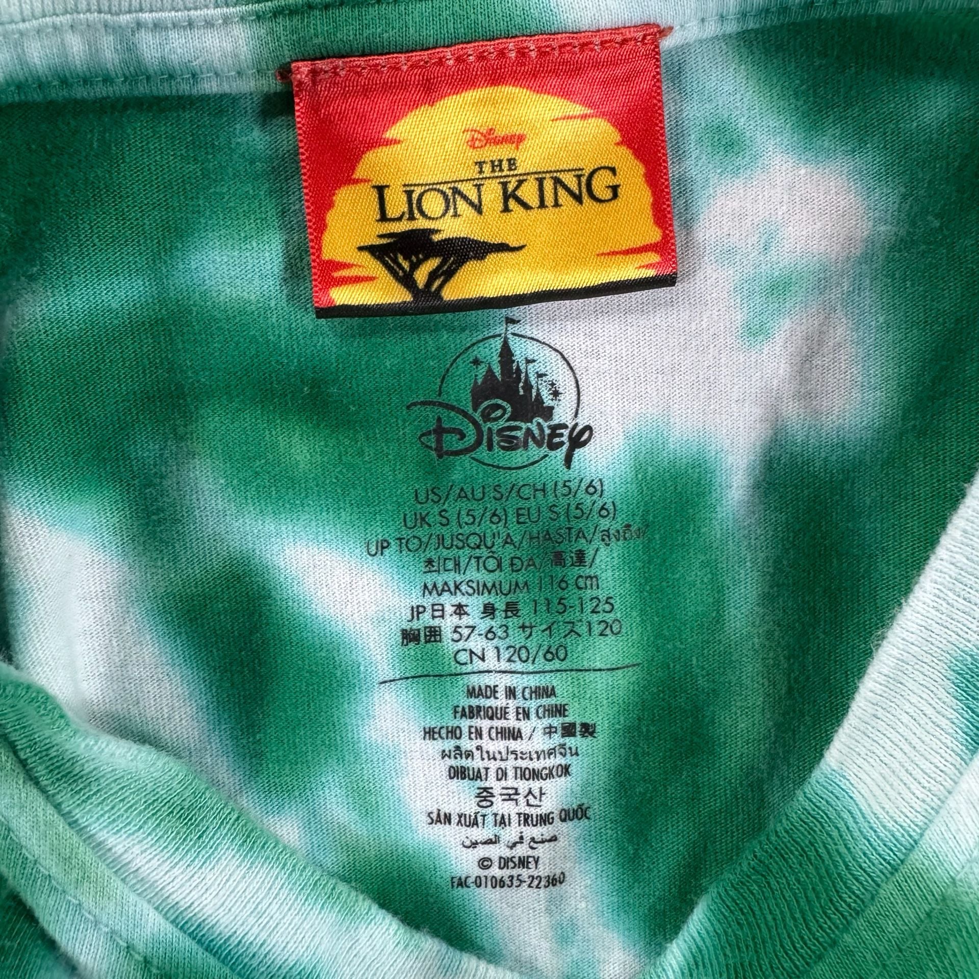 Disney The Lion King Green Tie Dye Embroidered Simba Pocket T-Shirt 11