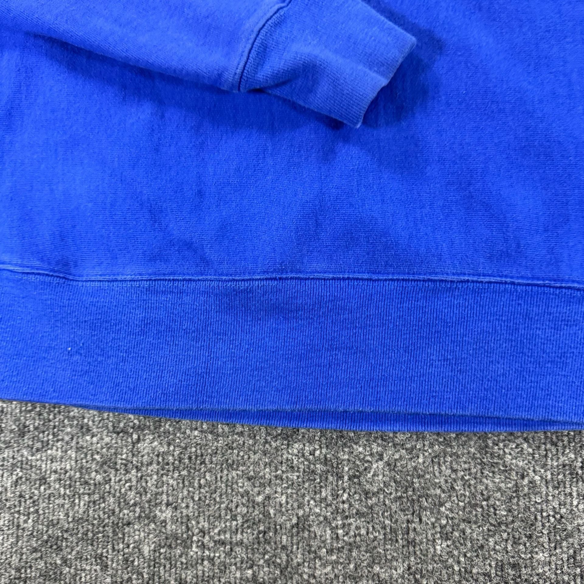 Champion Reverse Weave Royal Blue Embroidered Script Logo Crewneck Sweatshirt 4
