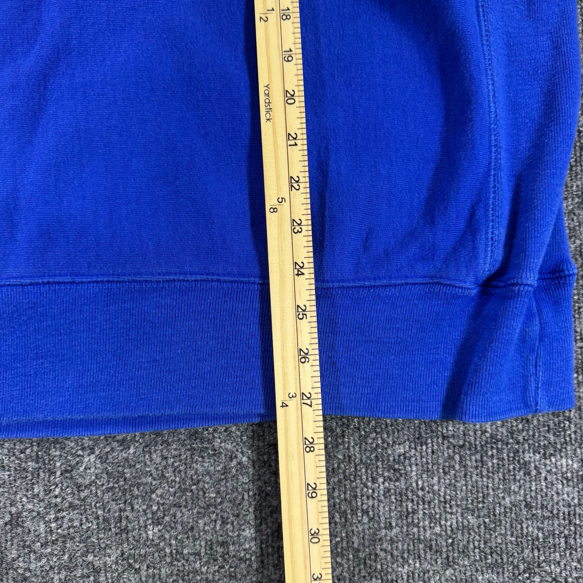 Champion Reverse Weave Royal Blue Embroidered Script Logo Crewneck Sweatshirt 8