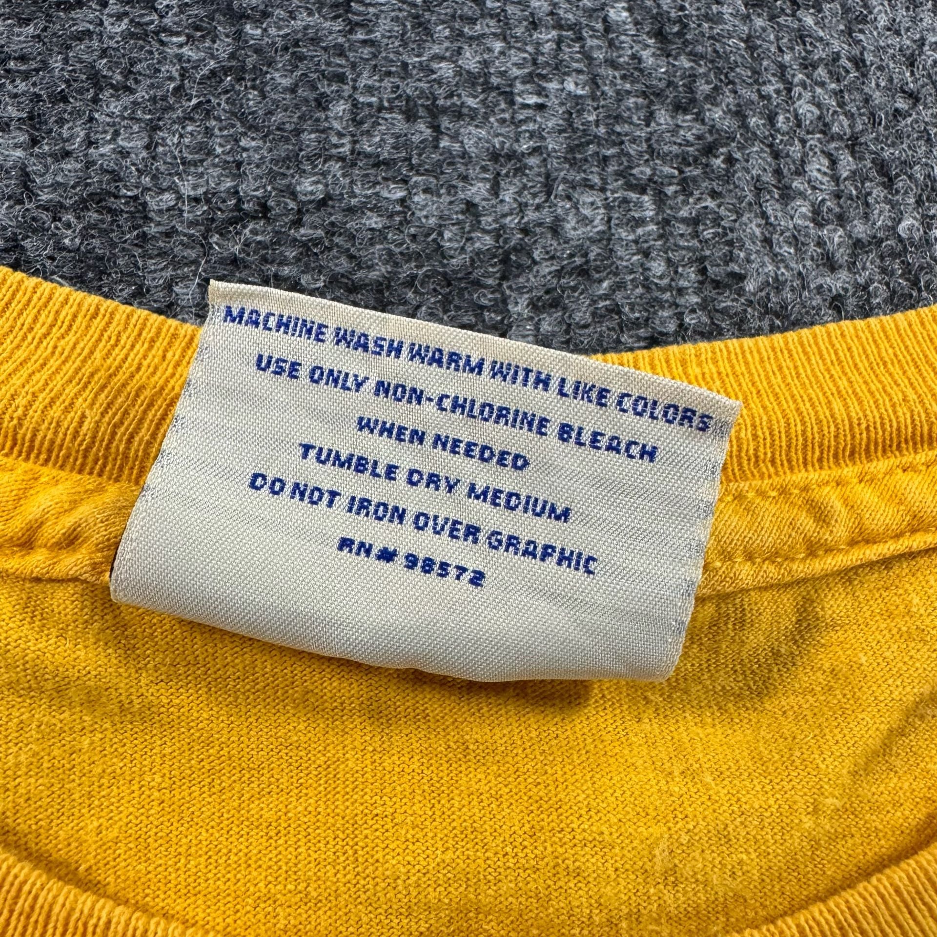 Vintage U.S. Navy Bill The Goat Mascot Graphic T-Shirt Yellow 9