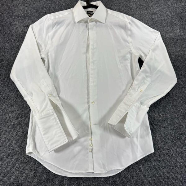 Joseph Abboud Men's White French Cuff Tuxedo Dress Shirt with stud front