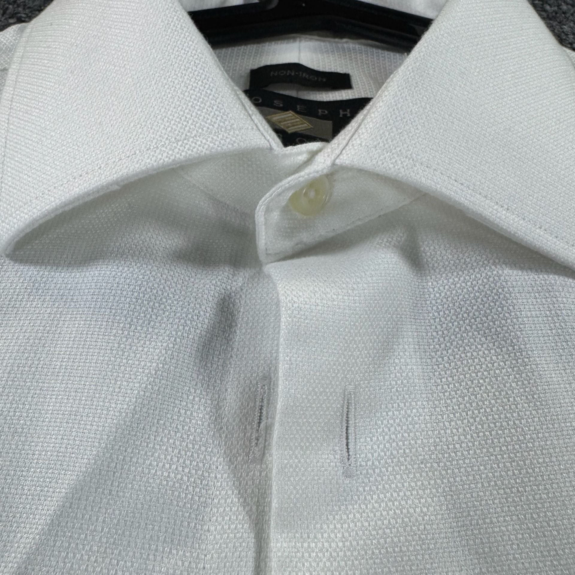 Joseph Abboud Men's White French Cuff Tuxedo Dress Shirt with stud front 9