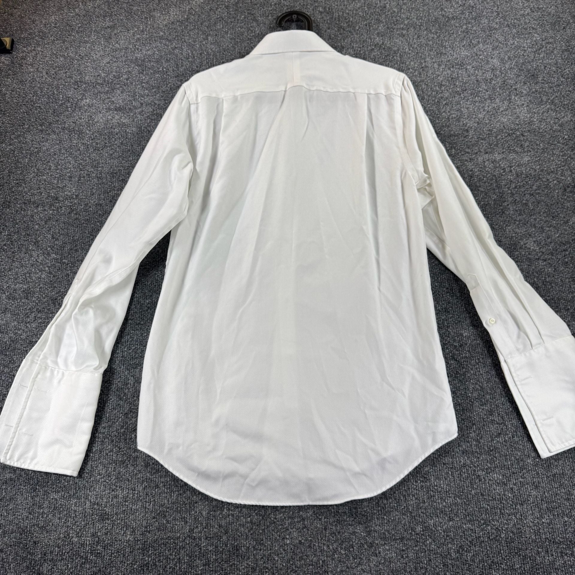 Joseph Abboud Men's White French Cuff Tuxedo Dress Shirt with stud front 15