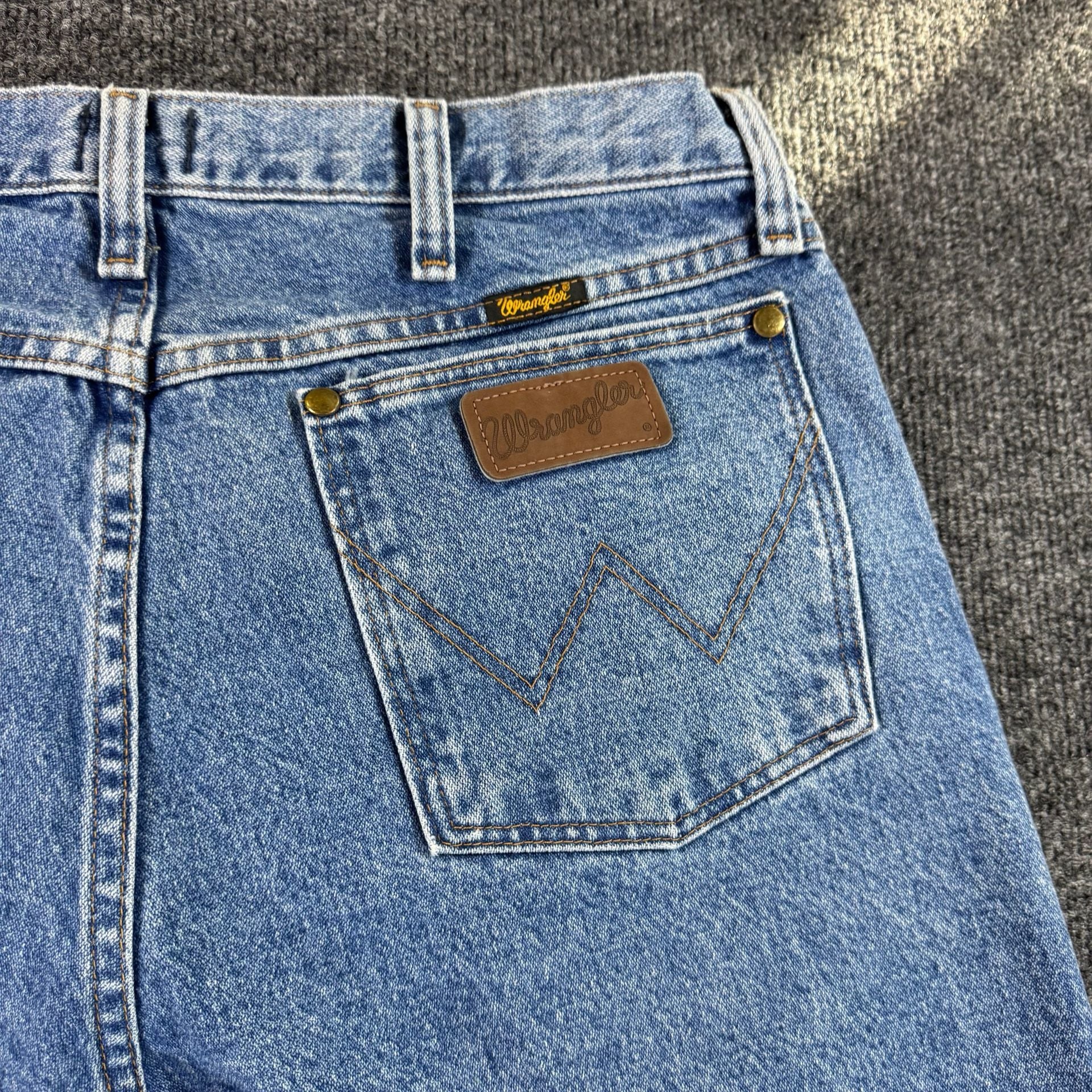 Wrangler 47MWZSW Men's Regular Fit Blue Denim Jeans 34x34 12
