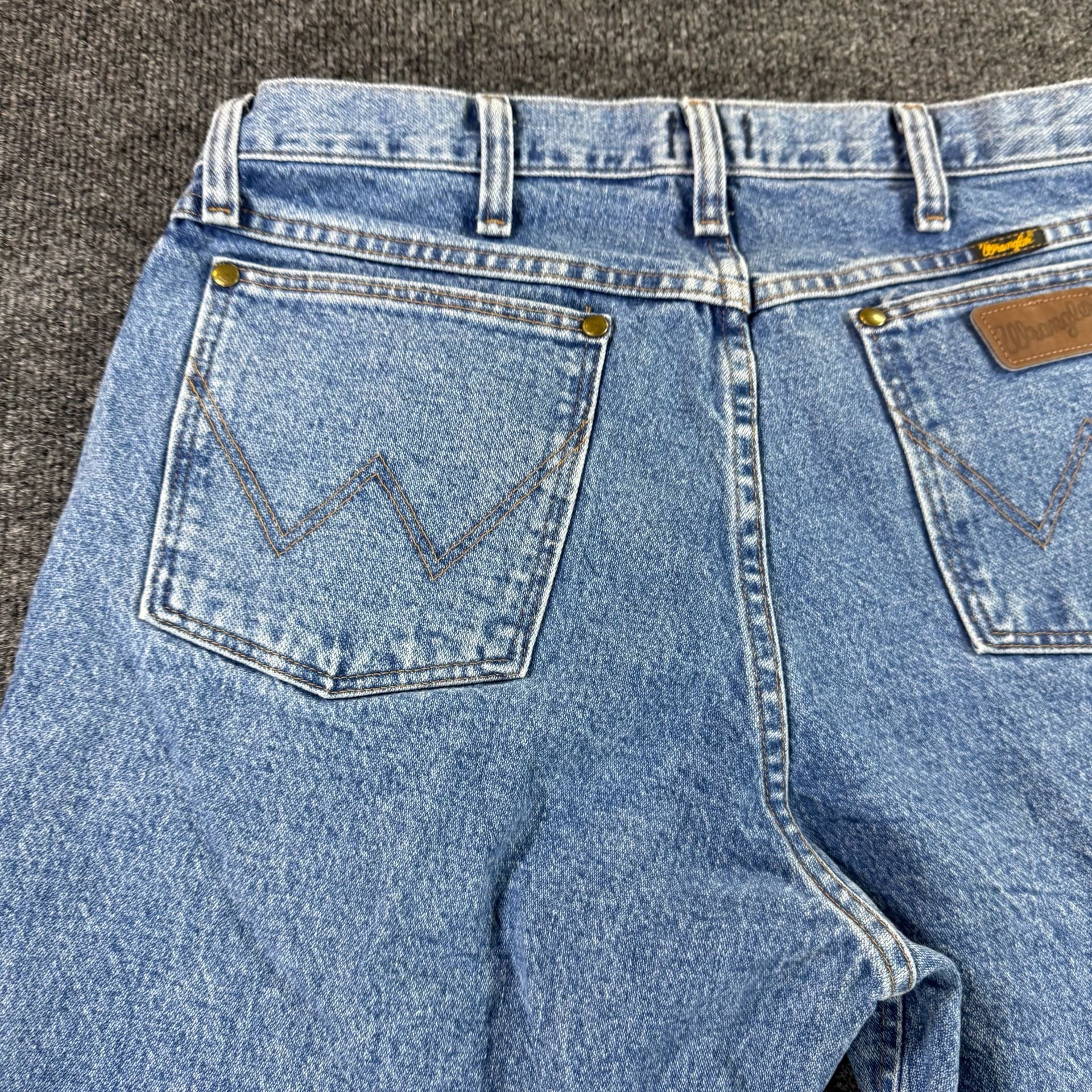 Wrangler 47MWZSW Men's Regular Fit Blue Denim Jeans 34x34 13