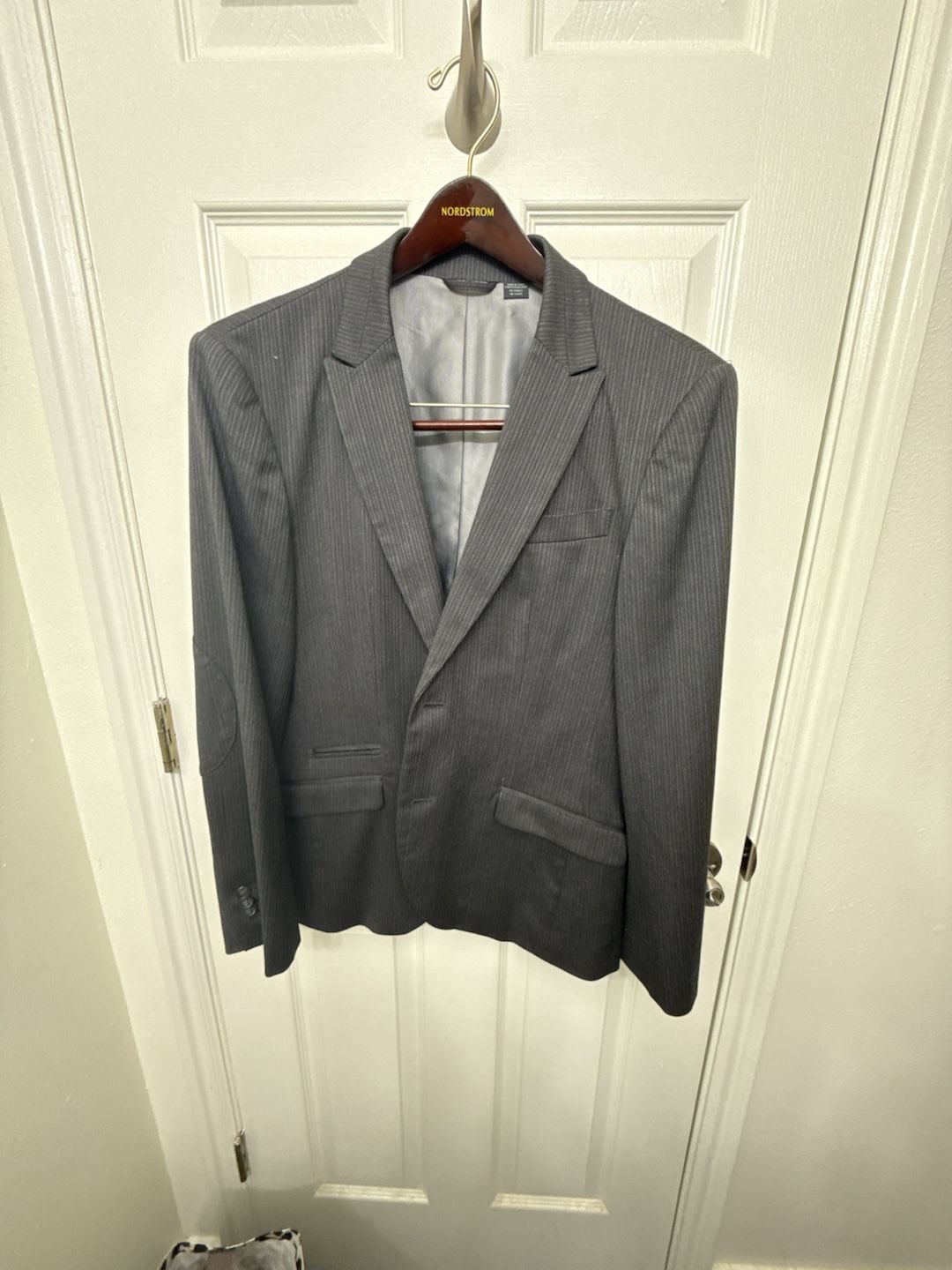 Armani Exchange Mens Modern Slim Fit Plaid Gray Suit Jacket Sport Coat 40R 1