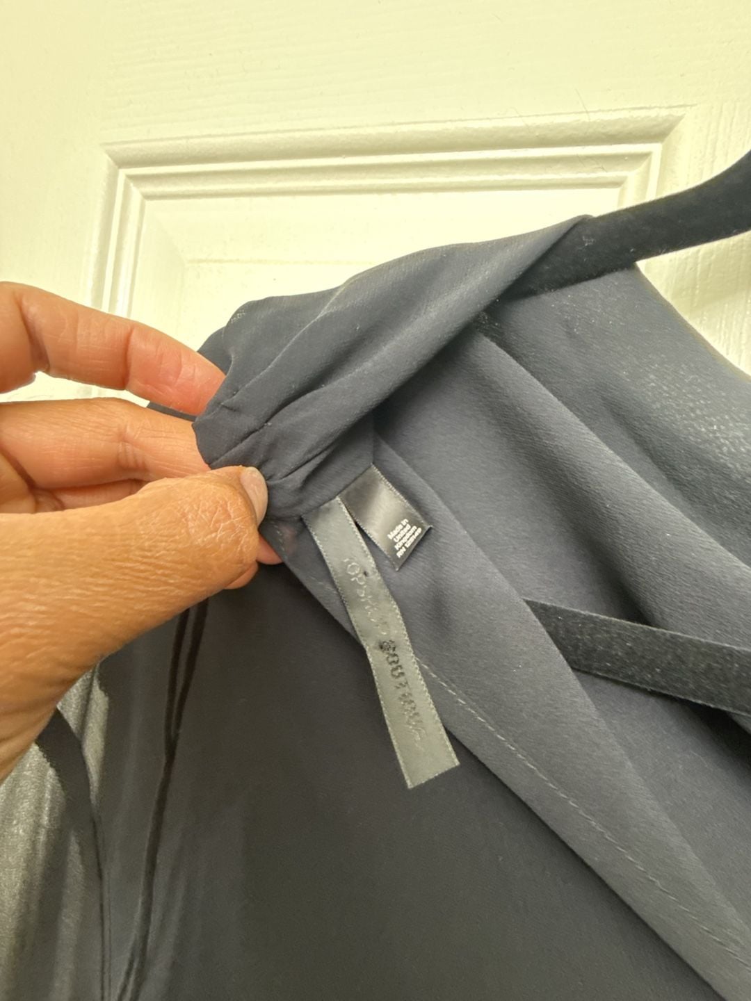 Topshop Boutique Sheer Silk Drop Hem Blouse Size 6 3