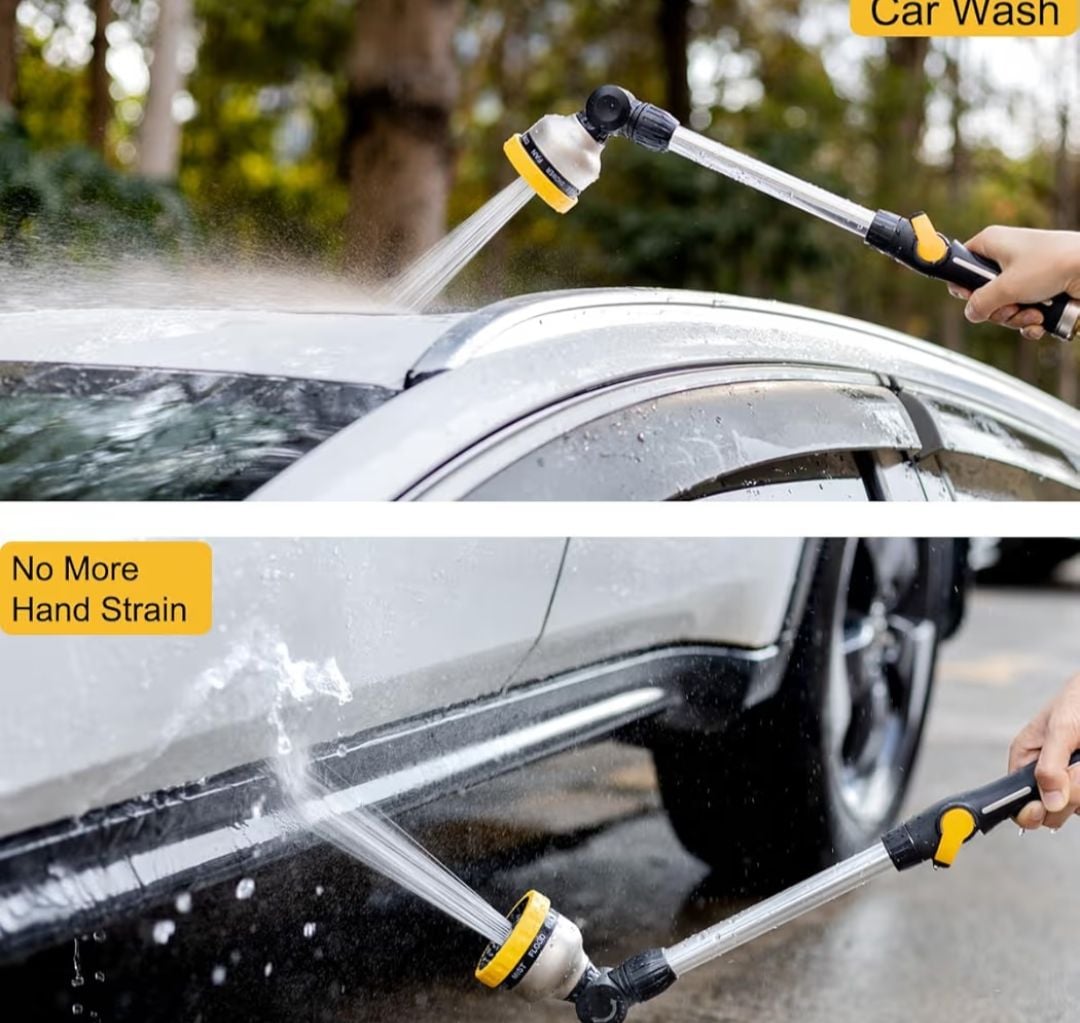 16-Inch Metal Garden Watering Wand with 9 Spray Patterns and 180° Rotating Head 5