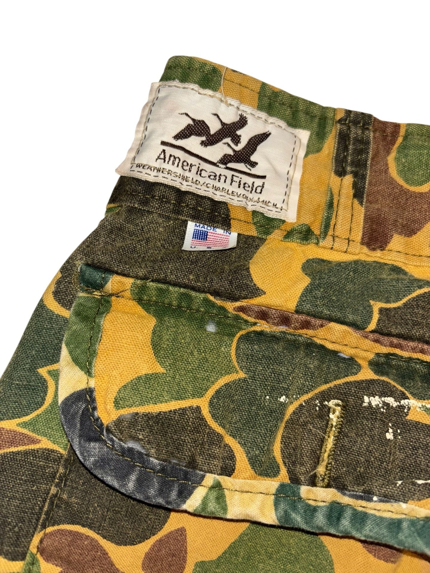 Vintage American Field Duck Camo Hunting Pants Made in USA 4