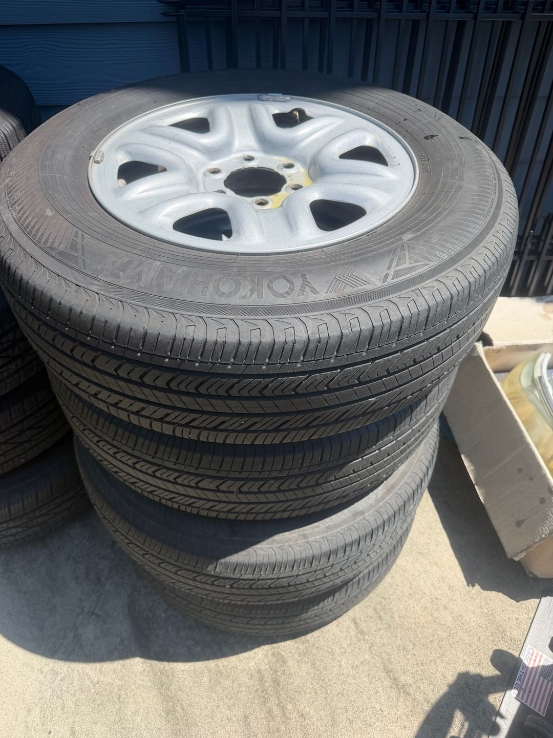 Yokohama Geolandar X-CV G057 245/75R18 112T Tires on OEM Toyota Wheels 1